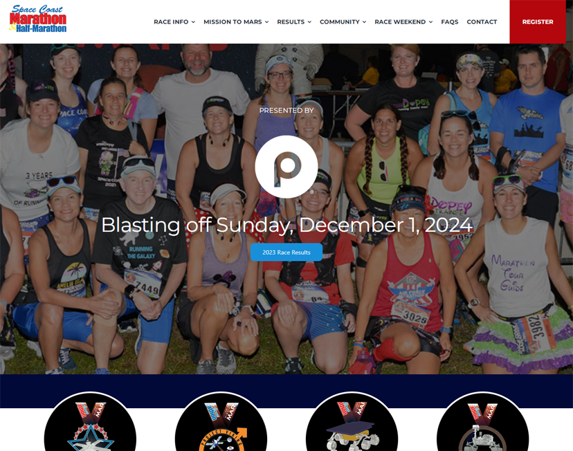 spacecoastmarathon Website Design Redesign